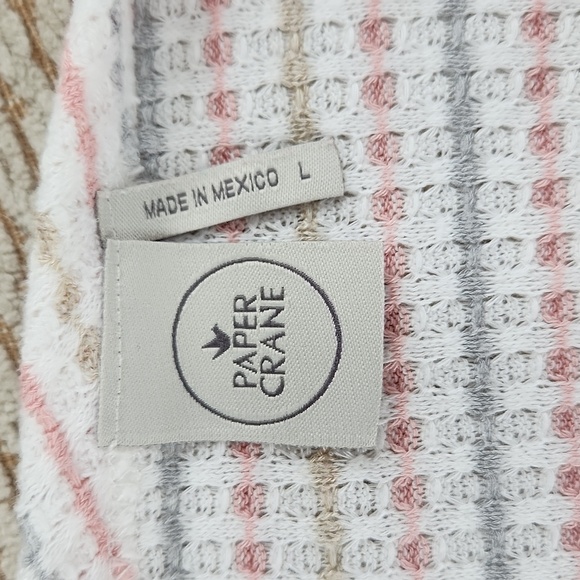 Striped Button-Down Tie-Front Top, Large - Picture 4 of 6